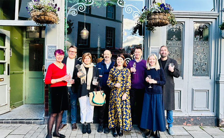 The Brand Ambassadors (L-R): Jane Evans, Daniel Avener, Angela Farrugia, Adam Bass, Lauren Sizeland, Richard Pink, Louise French and Will Stewart.