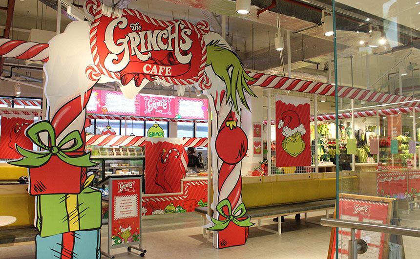 The Grinch café is open in Primark’s stores in Birmingham, Manchester Trafford, Manchester Market Street, Cardiff, Braehead and Edinburgh until the end of December.