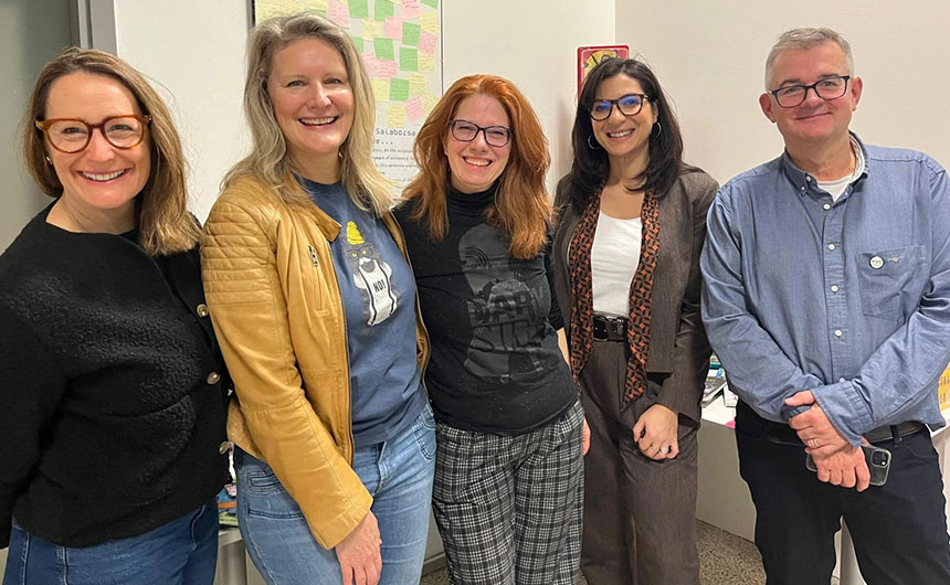 The judging panel (L-R): Helena Mansell-Stopher, Marina Narishkin, Karin Ebnet, Michelle Perez Barruos and Ian Hyder.